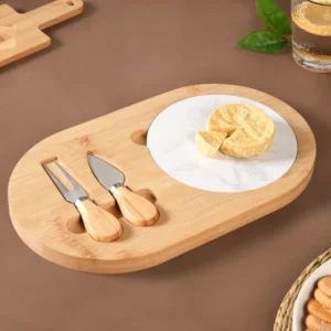 Wooden and Marble Cheese Boards